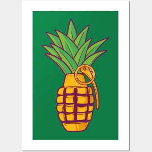 Pineapple Bomb Grenade Vitamine Posters and Art